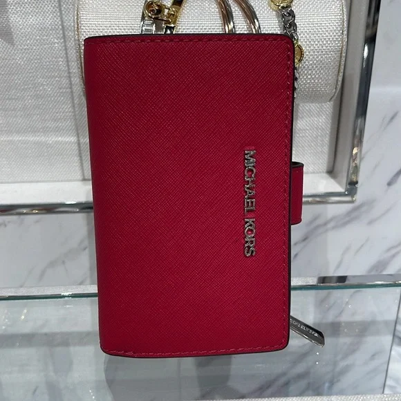 MICHAEL KORS Medium Saffiano Leather Bifold ZP CN Wallet
COLOR DK RASPBERRY
NWT - Picture 9 of 16